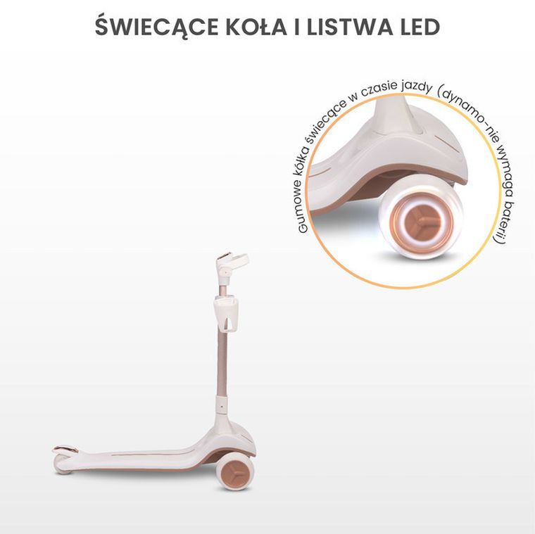 Toyz, Satura, hulajnoga 3-kołowa, white