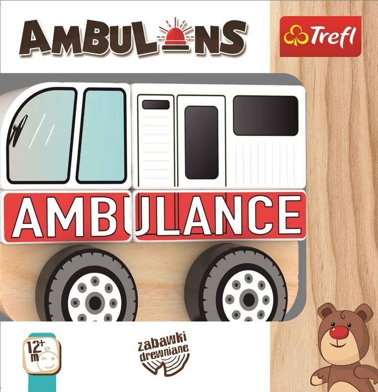 Trefl, Ambulans, zabawka drewniana