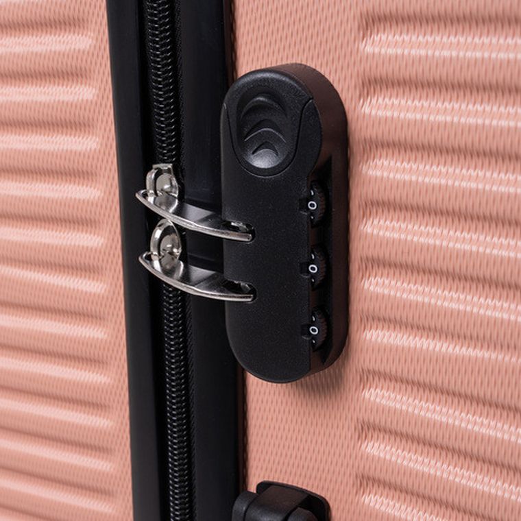 Trizand, zestaw walizek 3w1, różowe