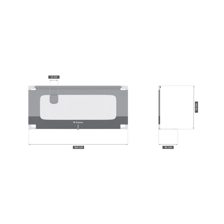 Tulano, Cover 46, barierka ochronna na łóżko, 160 cm