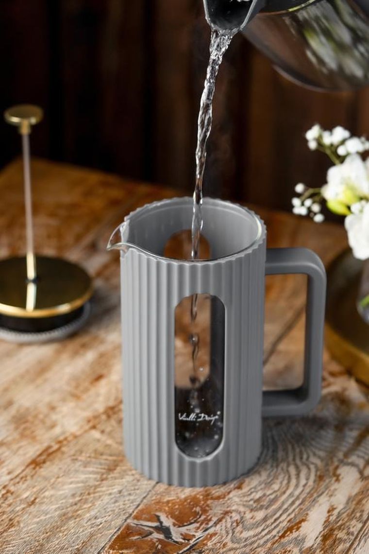 Vialli Design, Livio, zaparzacz do kawy i herbaty, szary, 1000 ml