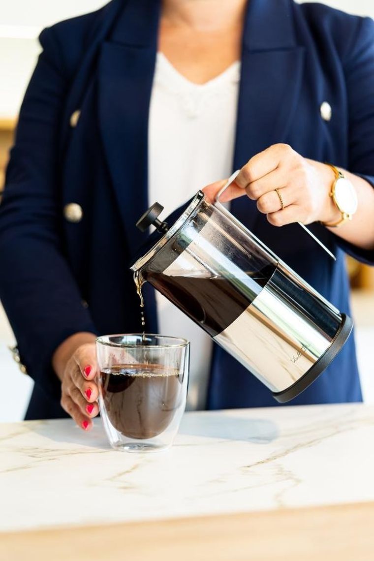 Vialli Design, zaparzacz do kawy i herbaty, 1000 ml, Diamante srebrny