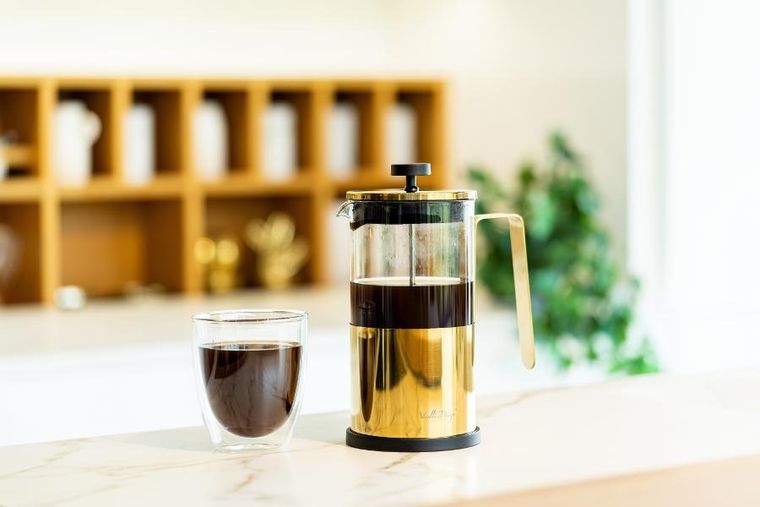 Vialli Design, zaparzacz do kawy i herbaty, 1000 ml, Diamante złoty