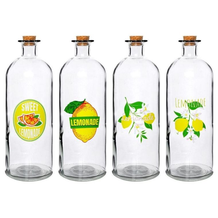 Vilde, butelka szklana na lemoniadę, z korkiem, 1 l