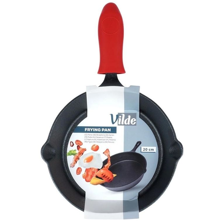 Vilde, Cast Line, patelnia żeliwna z silikonową nakładką, 20 cm