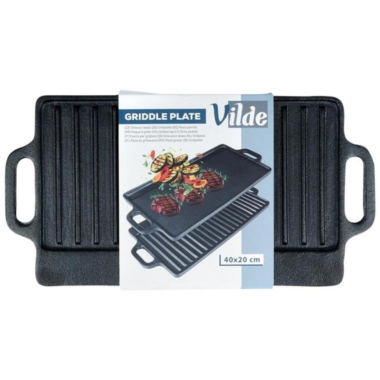 Vilde, Cast Line, płyta żeliwna grillowa dwustronna, 40-21 cm