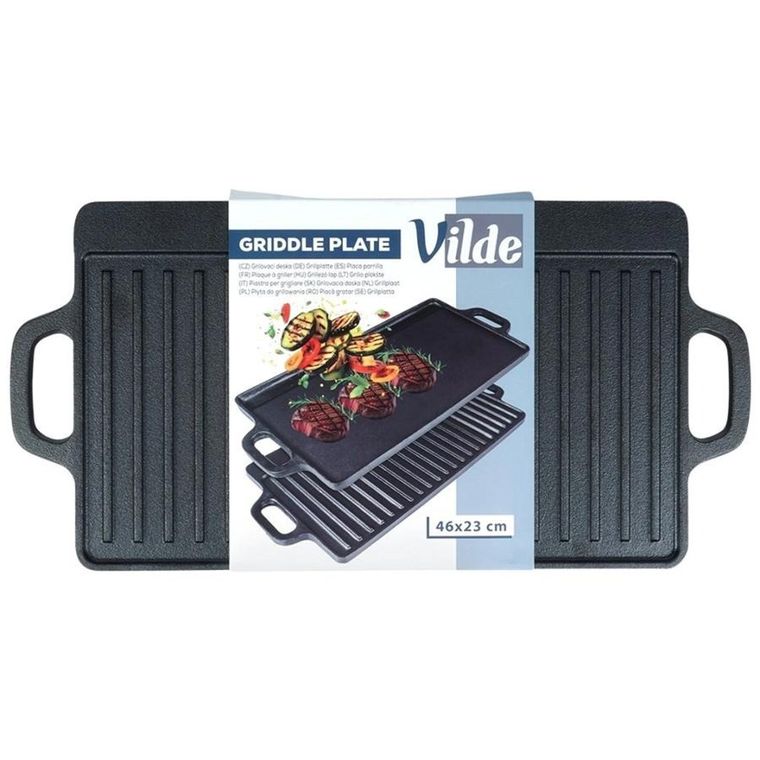 Vilde, Cast Line, płyta żeliwna grillowa dwustronna, 45,5-22,5 cm