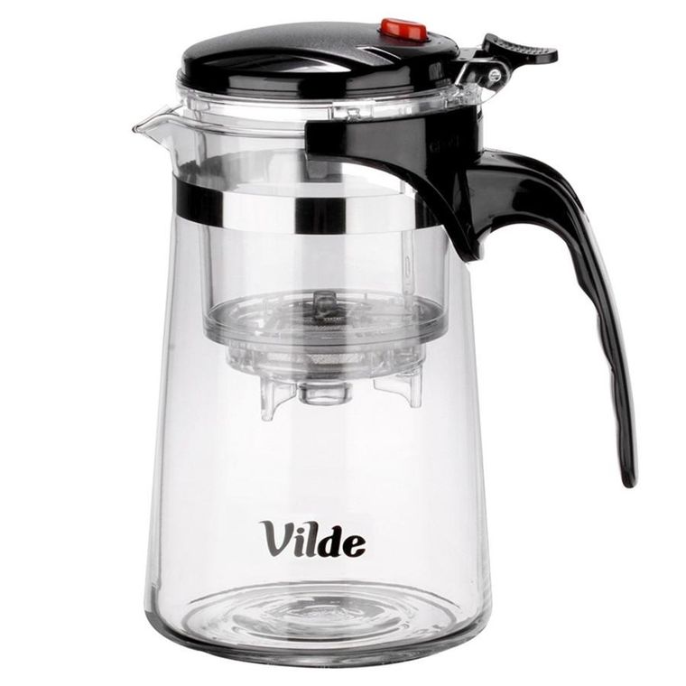 Vilde, dzbanek z zaparzaczem spustowym do herbaty, szklany, 680 ml