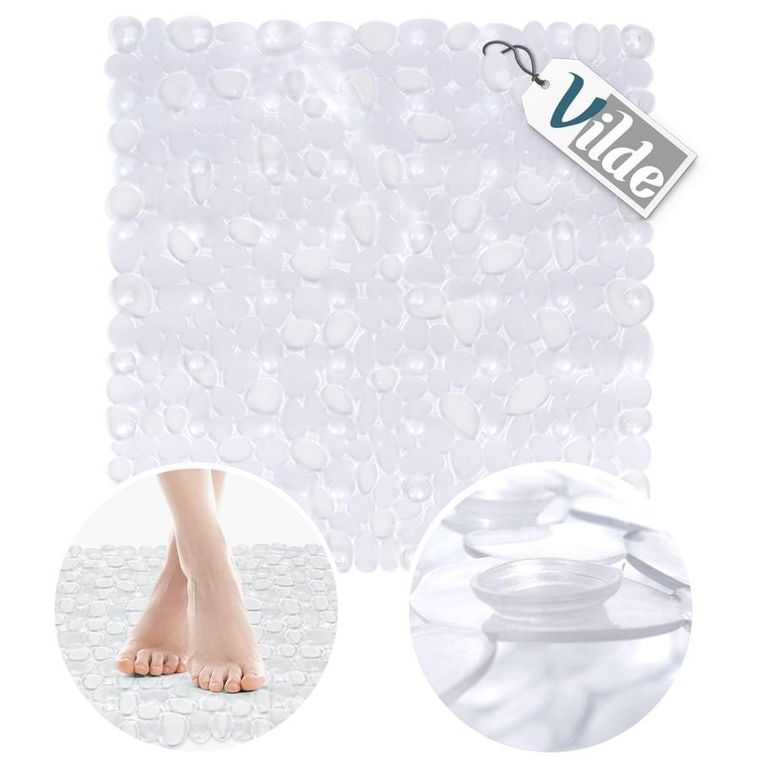 Vilde, mata antypoślizgowa pod prysznic, przezroczysta, 51-51 cm