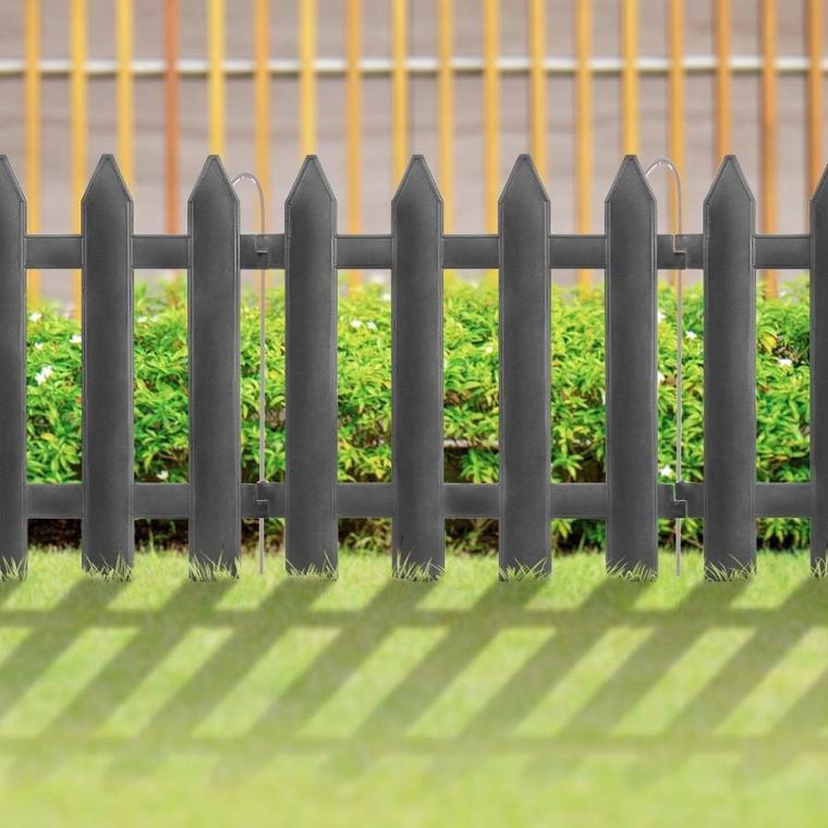 Vilde, płotek ogrodowy, grafitowy, 30-30 cm, 10 szt.