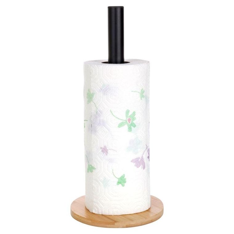 Vilde, stojak na ręcznik papierowy metalowy czarny, 32.5 cm