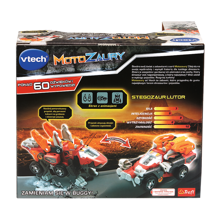 Vtech, Motozaury, Stegozaur Lutor, pojazd transformujący