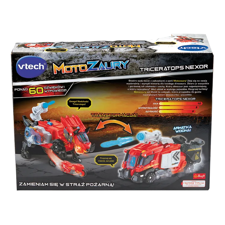 Vtech, Motozaury, Triceratops Nexor, pojazd transformujący XL