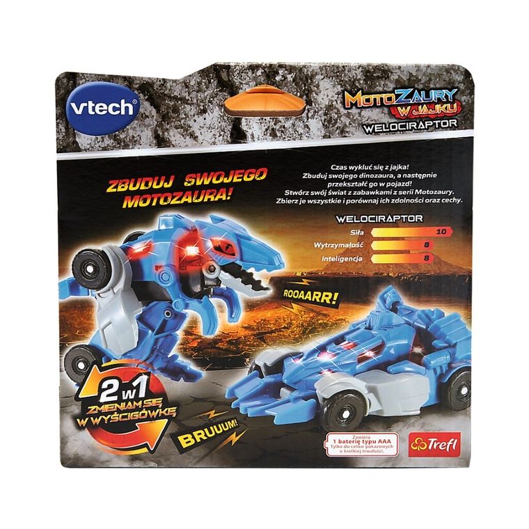 Vtech, Motozaury, Welociraptor, pojazd transformujący w jajku
