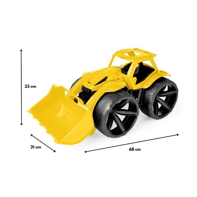 Wader, Maximus, spychacz, żółty, 68 cm