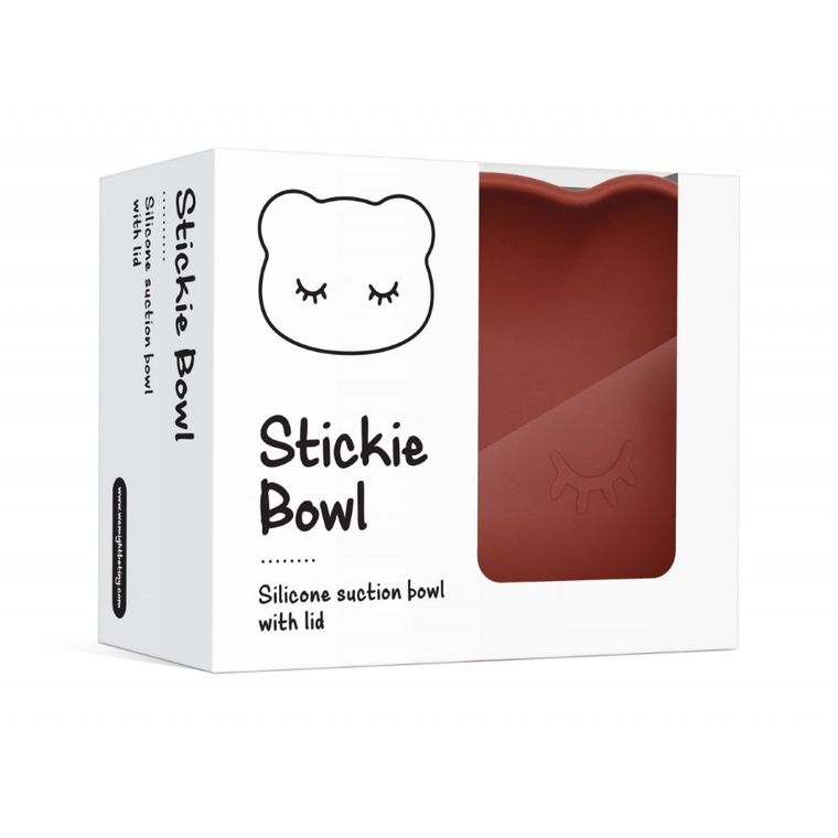 We Might Be Tiny, Miś, silikonowa miseczka z przyssawką i pokrywką, rust