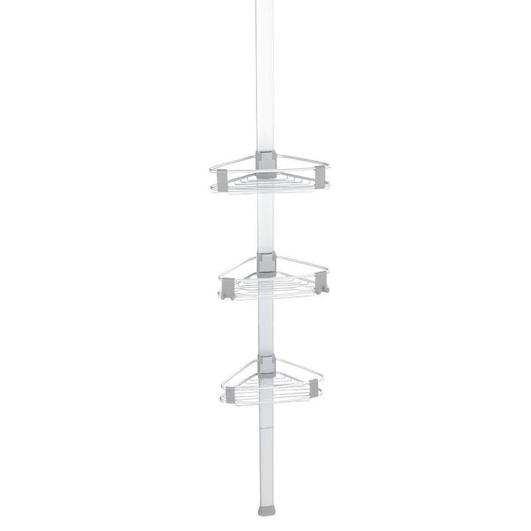 Wenko, teleskopowa półka łazienkowa pod prysznic, Purio, narożna, 3 poziomy