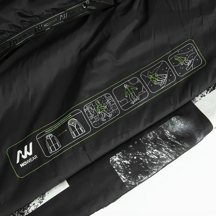 Wodoszczelna kurtka narciarska unisex oversize z kapturem NOWEAR