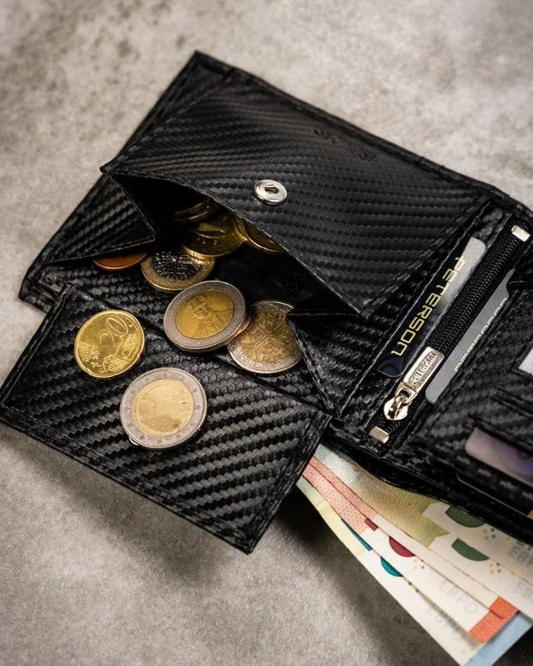 Zestaw prezentowy: Portfel, Brelok, czarny, Peterson