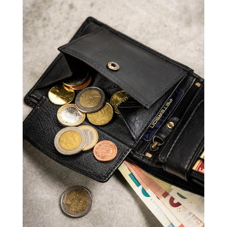 Zestaw prezentowy: Portfel, Brelok, czarny, skórzany, RFID, Peterson