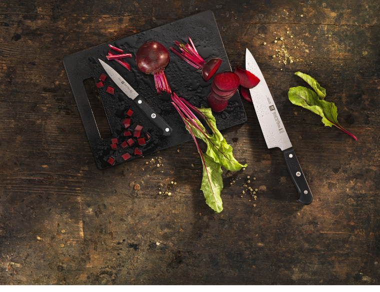 Zwilling, Gourmet, zestaw noży w bloku ostrzącym, 7 elementów