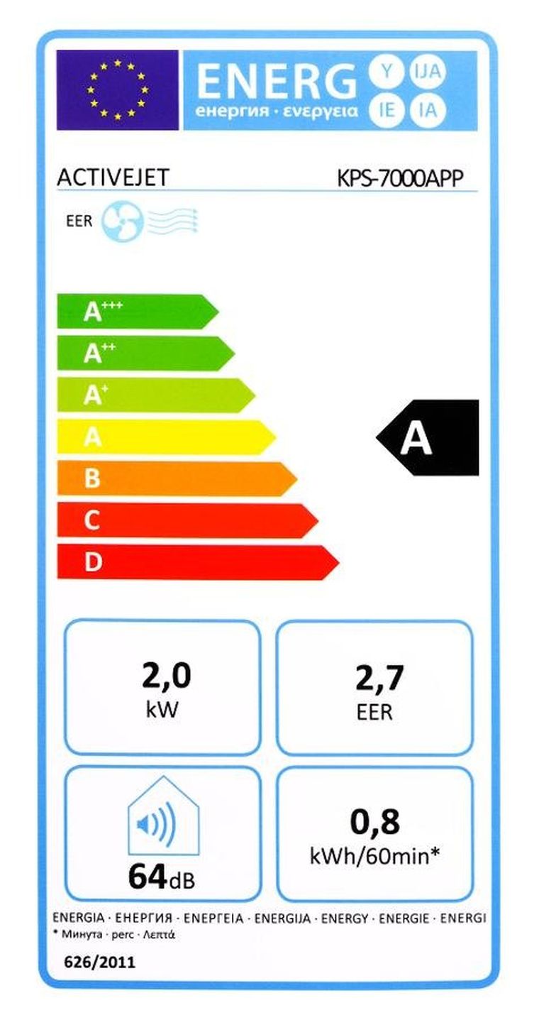 Activejet, klimatyzator przenośny, KPS-7000app