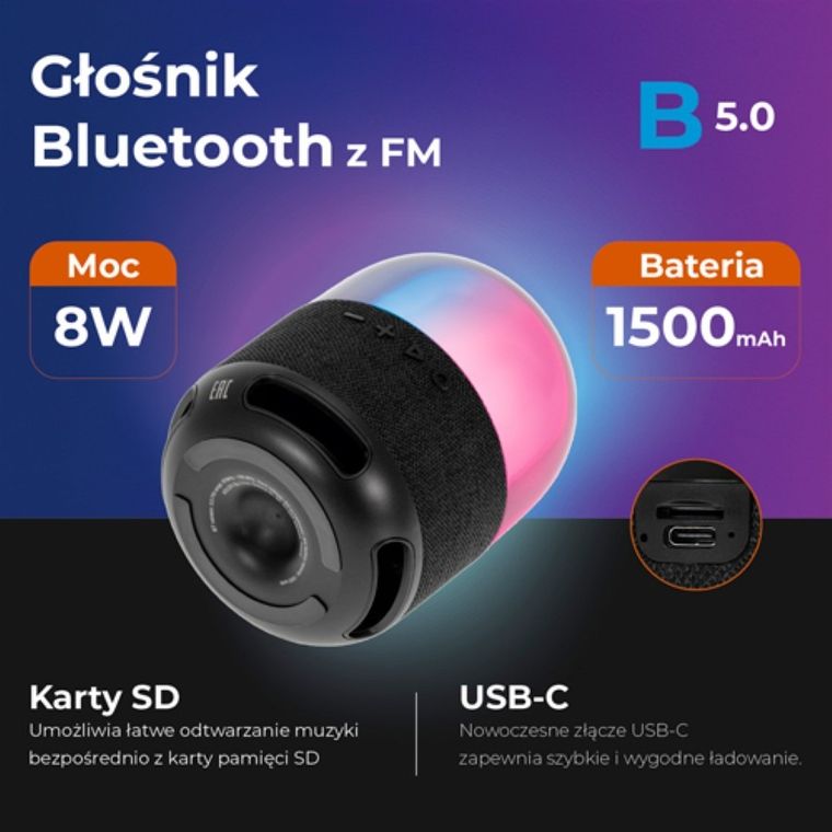 Adler, głośnik bluetooth z FM