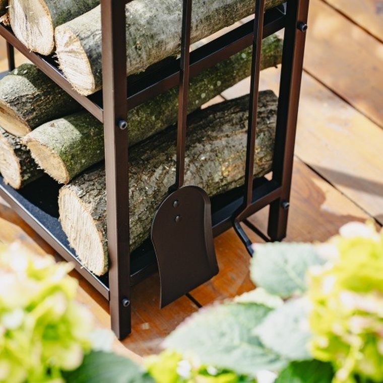 Adler, stojak na drewno kominkowe z zestawem narzędzi