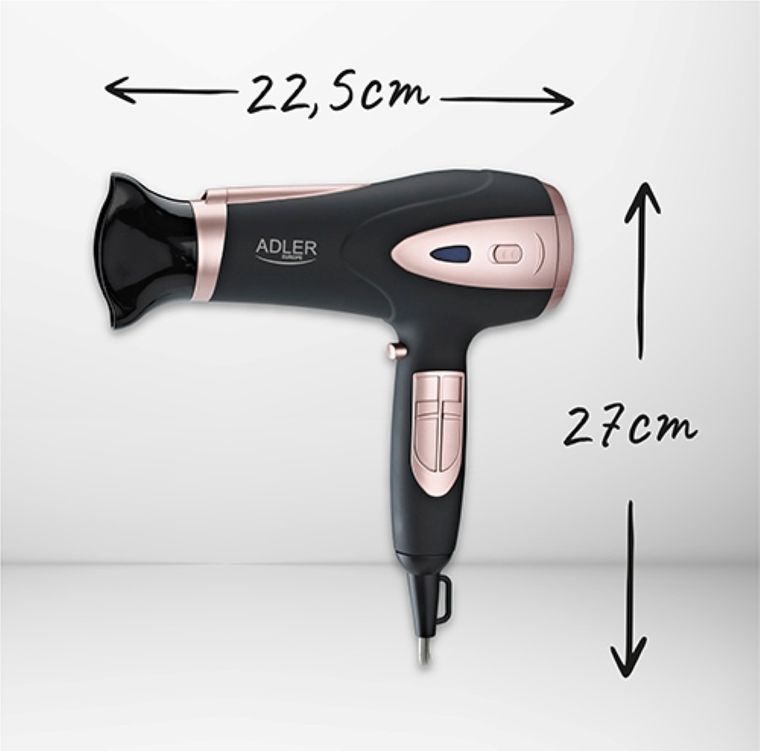 Adler, suszarka, 2200W ION, AD 2248 czarny