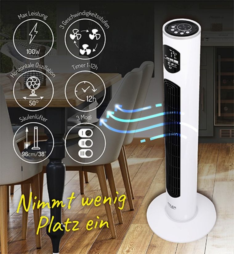 Adler, wentylator kolumnowy, 96 cm