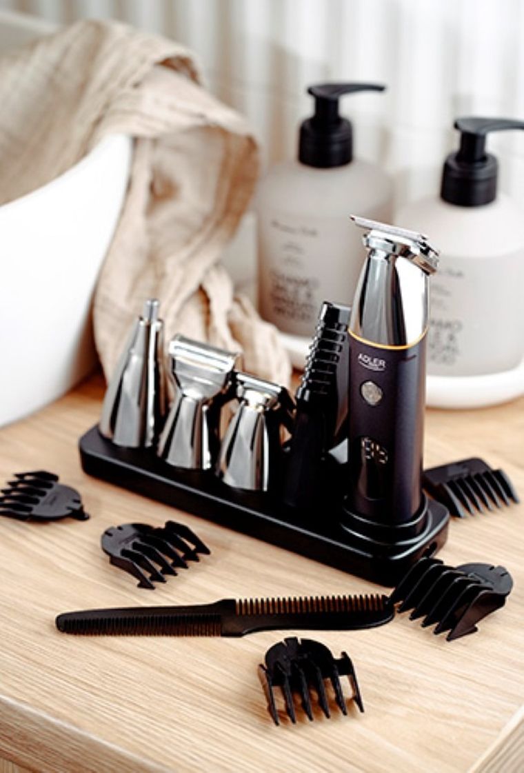 Adler, zestaw do pielęgnacji dla mężczyzn 5w1 z wyświetlaczem LCD