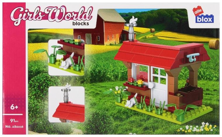 Alleblox, Girl, Dom, klocki konstrukcyjne, 91 elementów