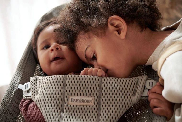 BabyBjörn, Bliss Mesh, leżaczek, szary beż