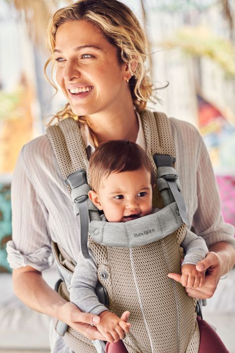 BabyBjörn, Harmony 3D Mesh, nosidełko, szary beż