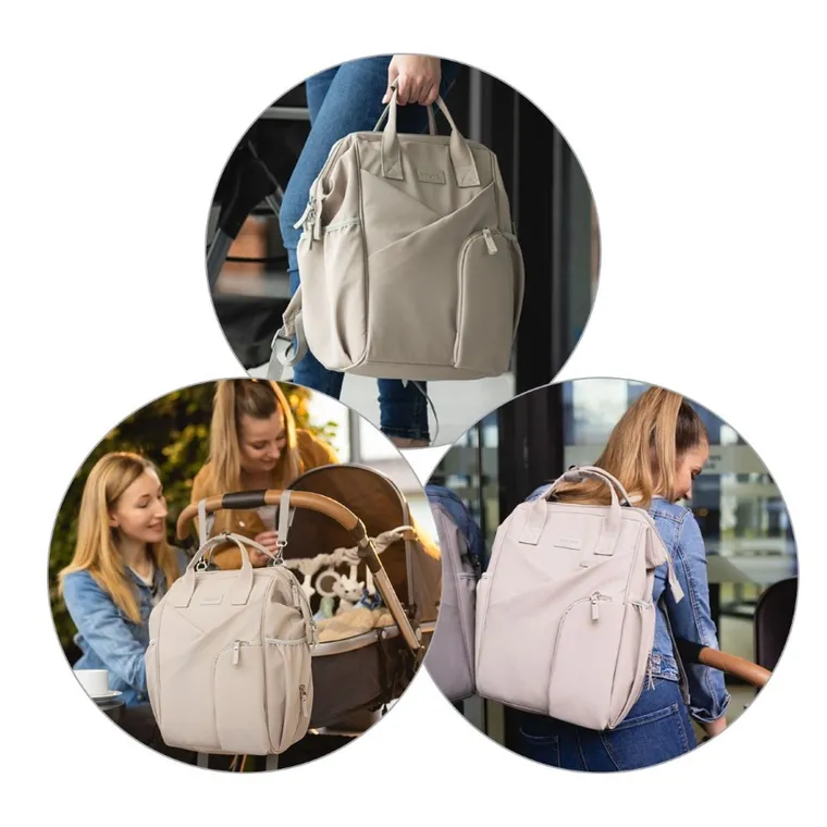 BabyOno, Modern, plecak dla mamy, beżowy