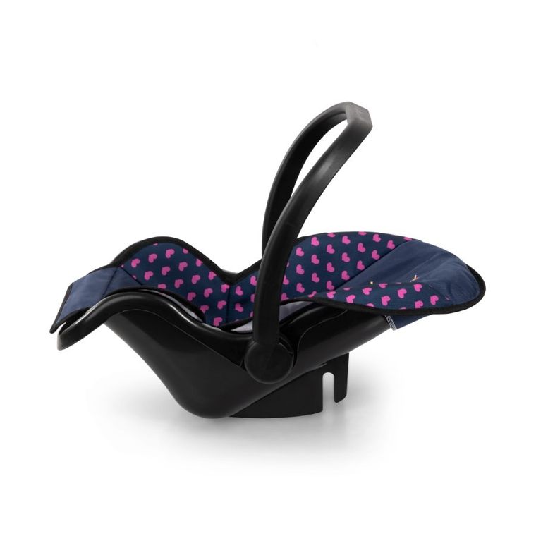 Bayer Design, Buggy, wózek spacerówka dla lalek, zestaw z kołyską, matą, torbą i akcesoriami, granatowo-różowy