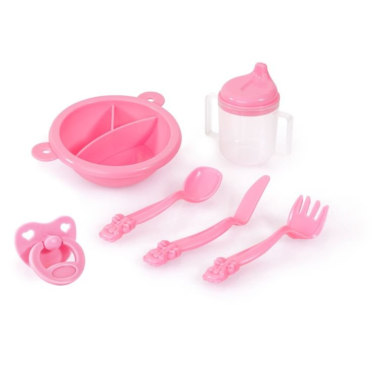 Bayer Design, Buggy, wózek spacerówka dla lalek, zestaw z kołyską, matą, torbą i akcesoriami, szaro-różowy