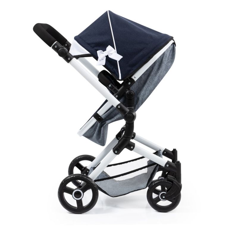 Bayer Design, Neo Vario Combi, głęboki wózek dla lalek z torbą, granatowy