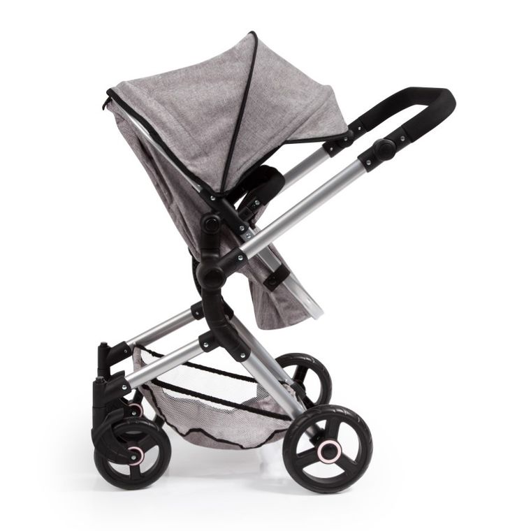 Bayer Design, Neo Vario Combi, głęboki wózek dla lalek z torbą, szary z koroną