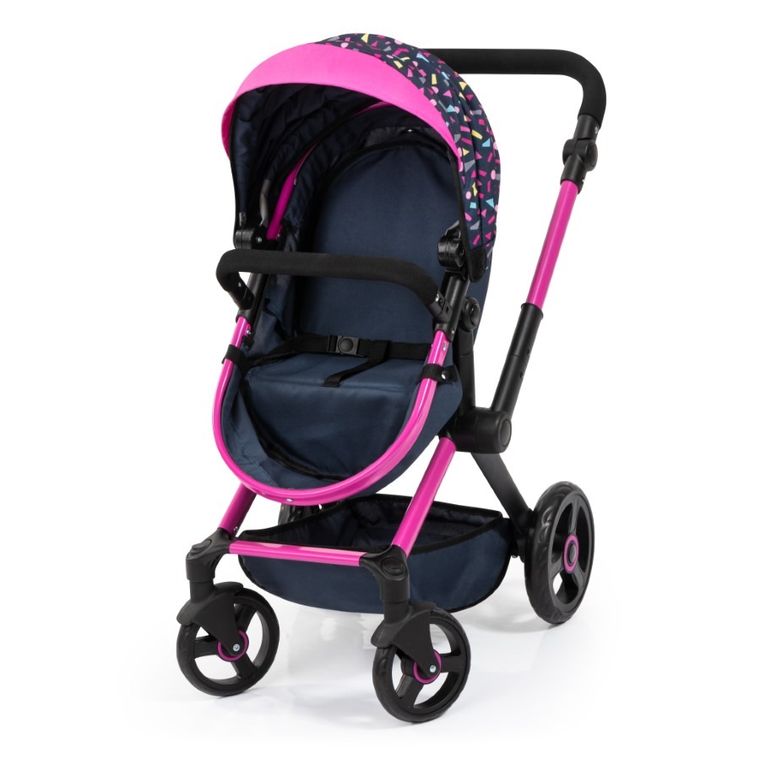 Bayer Design, Xeo Combi, głęboki wózek dla lalek z torbą, kolorowy z wróżką