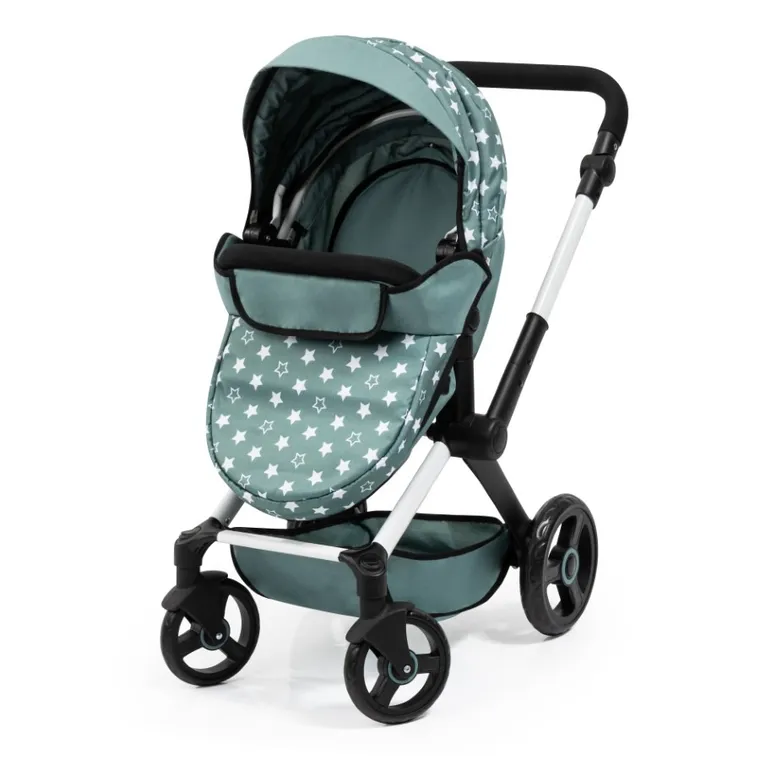 Bayer Design, Xeo Combi, głęboki wózek dla lalek z torbą, skandynawska zieleń