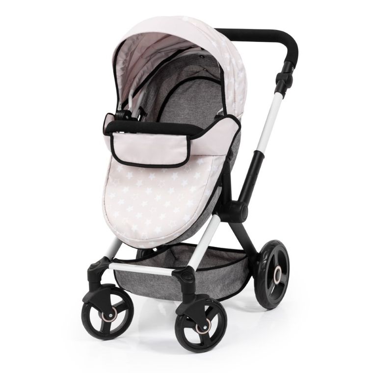 Bayer Design, Xeo Combi, głęboki wózek dla lalek z torbą, szaro-beżowy