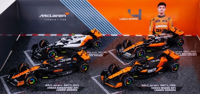 Bburago, Formula Racing, McLaren MCL36 MCL60, #4 Lando Norris, bolidy F1, modele pojazdów, 1:43