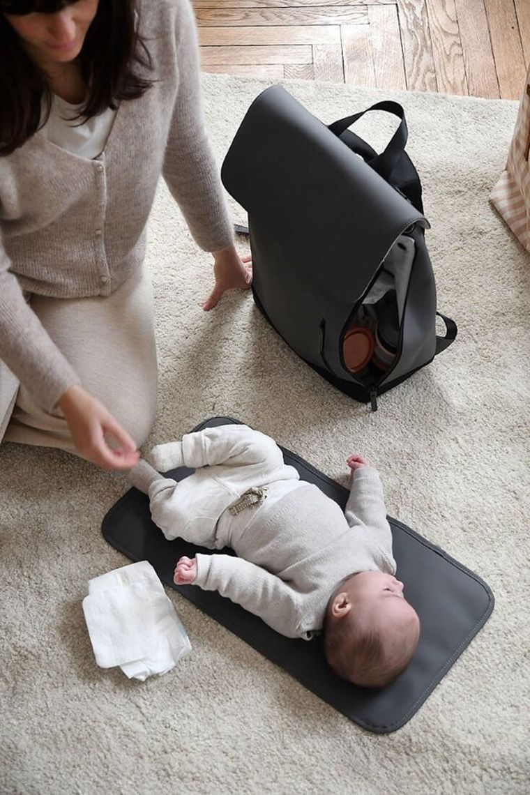 Beaba, Oslo, plecak dla rodzica, do wózka, Mineral Grey