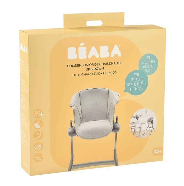 Beaba, Up&Down, Junior, miękki wkład do krzesełka do karmienia, Grey