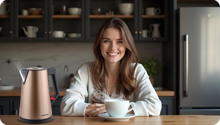 Berdsen, czajnik elektryczny, miedziany, 1,7l, BD-708