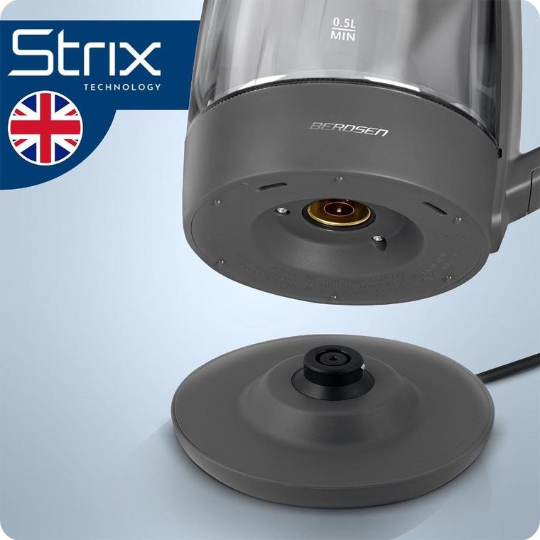 Berdsen, czajnik elektryczny, szklany, 1.7l, BD-711