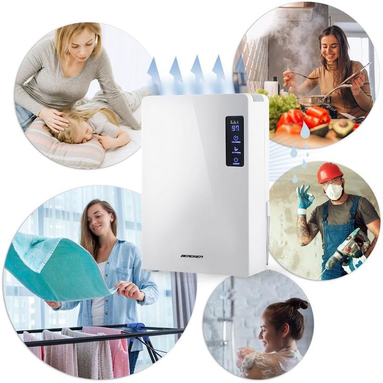 Berdsen, osuszacz powietrza, pochłaniacz wilgoci, biały