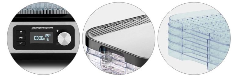 Berdsen, suszarka spożywcza do grzybów i owoców, 400W 10L