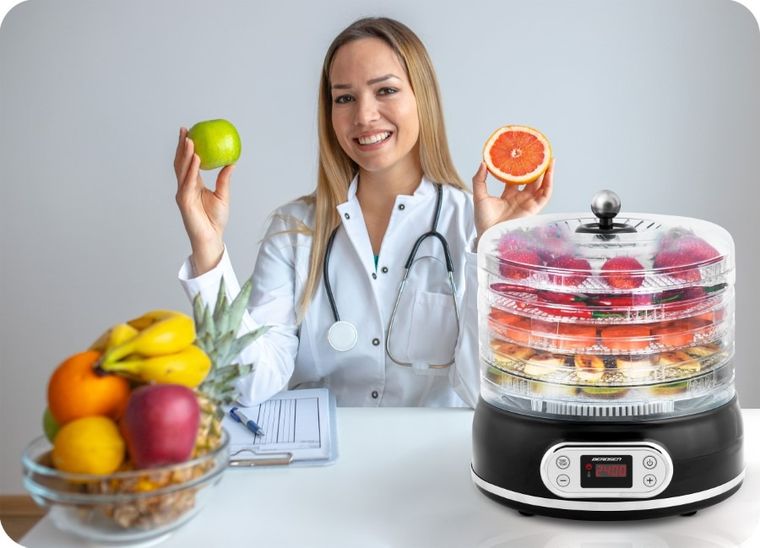 Berdsen, suszarka spożywcza do grzybów i owoców, 400W 10L